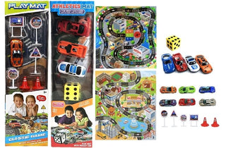 13 Piece Super Car Traffic Play Mat Set with Car