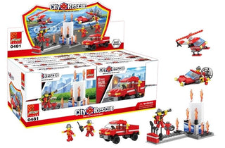 98-104 Pieces Fire Building Blocks Set 4 Assorted CDU/8