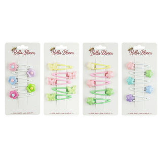 5 Pack Butterfly & Floral Snap Clips