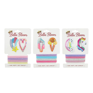 10 Pack Hair Clip & Tie Set