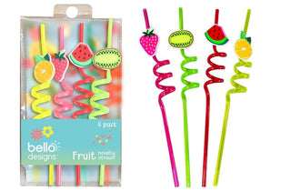 Fruit Bendy Straws 4pack