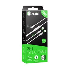 2 in 1 Type -C Braided Cable PD