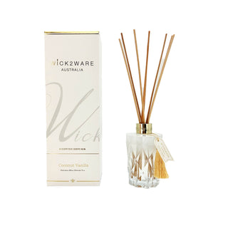 Wick 2 Wear Diffuser Diamond Bottle 200ml - Coconut Vanilla White