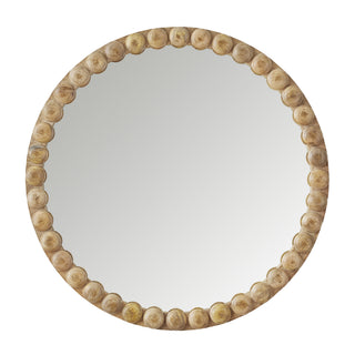 Coast to Coast Baxter Round Wood Mirror Natural - 75cm