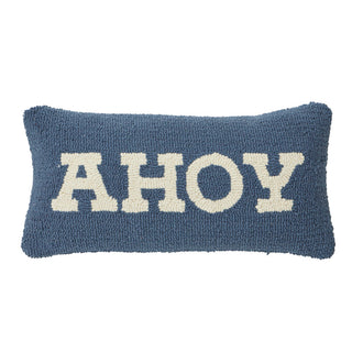 Ahoy Cotton Needlework Cushion Teal - 20x50cm