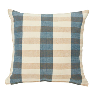 Klein Cotton Cushion Navy & Tan CDU/2 - 50x50cm